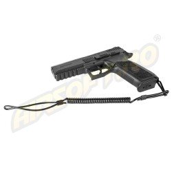 MIL-TEC SPIRAL SAFETY CORD FOR PISTOL - BLACK