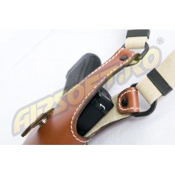 VERTICAL LEATHER HOLSTER FOR G17 - HARNESS TYPE (BROWN)