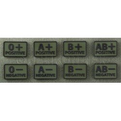 PATCH GRUPA SANGUINA - AB NEGATIV - OLIVE GREEN