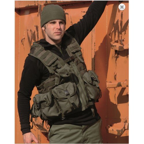 OD TACTICAL VEST MOD.SYST.(8 POCKETS)