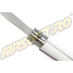 KNIFE WITH WHITE-VIOLET HANDLE