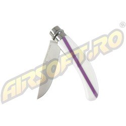 KNIFE WITH WHITE-VIOLET HANDLE