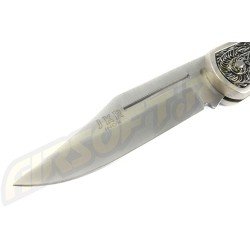 KNIFE WITH ZAMAK HANDLE - DEER ENGRAVED