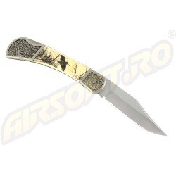 COLTELLO CON MANICO IN ZAMAK - INCISO UCCELLO