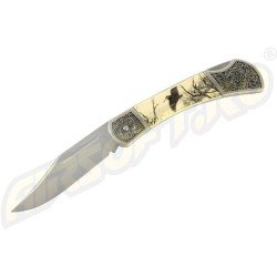 COLTELLO CON MANICO IN ZAMAK - INCISO UCCELLO