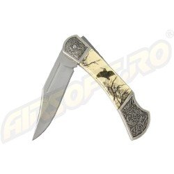 COLTELLO CON MANICO IN ZAMAK - INCISO UCCELLO