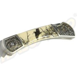 COLTELLO CON MANICO IN ZAMAK - INCISO UCCELLO