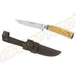 KNIFE WITH LEATHER SHEATH