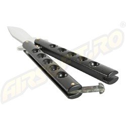 COLTELLO TIPO FARFALLA - NERO