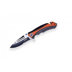 BRICEAG TACTIC CU DESCHIDERE RAPIDA - 8.5 CM - BLACK/ORANGE