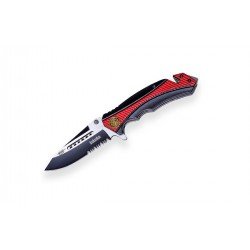 BRICEAG TACTIC CU DESCHIDERE RAPIDA - 8.5 CM - BLACK/RED