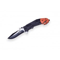 BRICEAG TACTIC CU DESCHIDERE RAPIDA - 9 CM / MANER DE CAUCIUC - RED