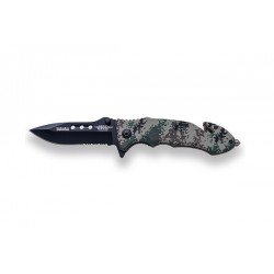 BRICEAG TACTIC CU DESCHIDERE RAPIDA - 8.5 CM / MANER CAUCIUCAT - DIGI GREEN