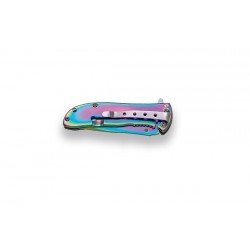 BRICEAG CU DESCHIDERE RAPIDA - FULL RAINBOW TITANIUM COATED - 7.5 CM