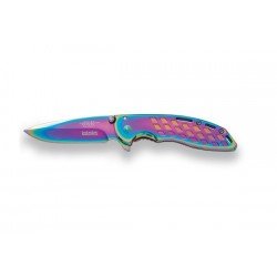 BRICEAG CU DESCHIDERE RAPIDA - FULL RAINBOW TITANIUM COATED - 7 CM