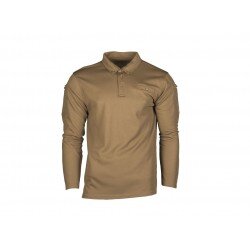 BLUZA TACTICA POLO CU USCARE RAPIDA - MANECA LUNGA - DARK COYOTE