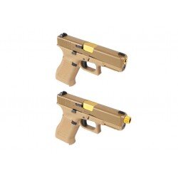 NINE BALL 2 WAY FIXED - NON-RECOILING OUTER BARREL FOR GLOCK19X UMAREX - GOLD