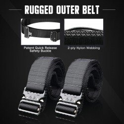 DOUBLE BELT MODEL GREYHAWK - BLACK