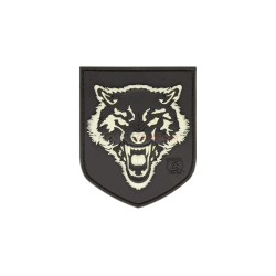 PATCH CAUCIUC - WOLF SHIELD - GLOW IN THE DARK