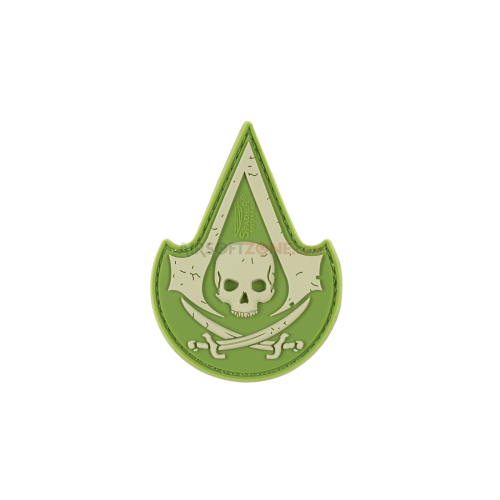 PATCH CAUCIUC - ASSASSIN SKULL - MULTICAM