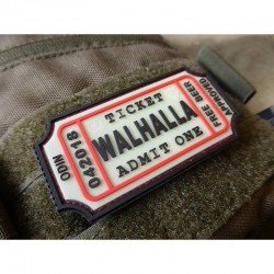 PATCH CAUCIUC - LARGE WALHALLA TICKET - GLOW IN THE DARK