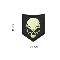 PATCH CAUCIUCAT - SOF SKULL - GLOW IN THE DARK