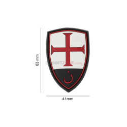 PATCH CAUCIUC CRUSADER SHIELD - COLOR