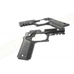 CC3H GRIP AND RAIL SYSTEM FOR  THE 1911 - BLACK