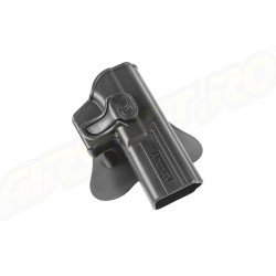 Amomax Fondina rigida in Polimero per Glock 17/22/31, serie KWA ATP, serie APS ACP  - Nero