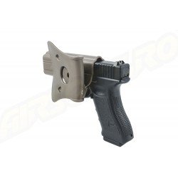 Amomax Polymer Tactical Holster for Glock 17/22/31, KWA ATP Series, APS ACP Series - FDE