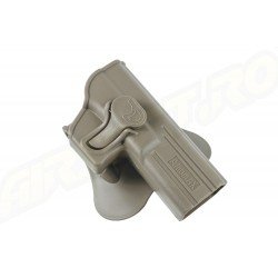 Amomax Polymer Tactical Holster for Glock 17/22/31, KWA ATP Series, APS ACP Series - FDE