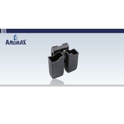 Amomax Polymer double magazine pouch for M9/CZ P-09/P226 - Black