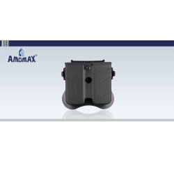 Amomax Polymer Double magazine pouch - Black