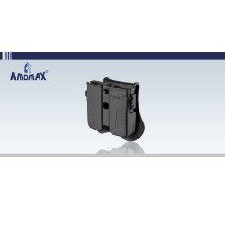 Amomax Polymer Double magazine pouch - Black