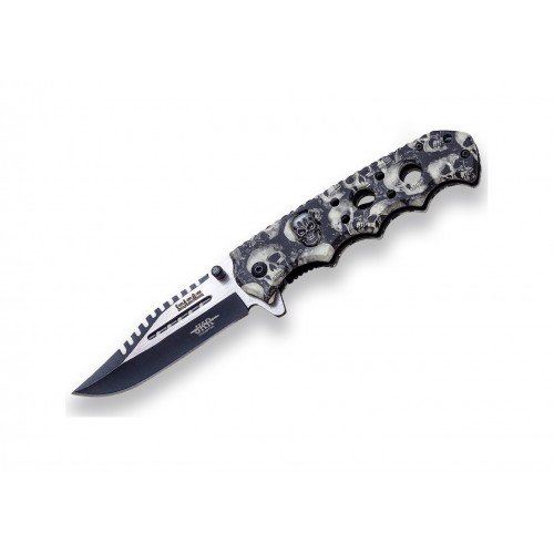 BRICEAG CU DESCHIDERE RAPIDA  - 8.5CM - SKULL GRAY