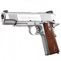 CYBER GUN COLT 1911 RAIL GUN - CO2 BLOW-BACK  - STAINLESS