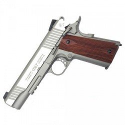 CYBER GUN COLT 1911 RAIL GUN - CO2 BLOW-BACK  - STAINLESS