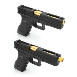 NINE BALL CARBON 8 STRIKER 9 - 14MM CCW THREADED OUTER BARREL FOR GLOCK SERIES - GD - GOLD