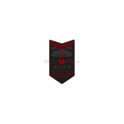 PATCH CAUCIUC - ALIEN INVASION TACTICAL UNIT - RED