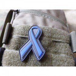 PATCH CAUCIUC - THIN BLUE LINE RIBBON - COLOR