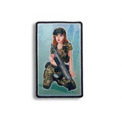 WOVEN PATCH PINUP GIRL ARMY RANGER