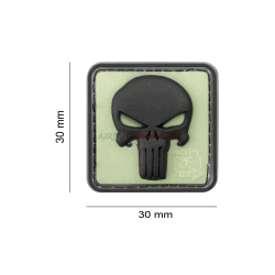 PATCH CAUCIUC - PUNISHER - GLOW BACK