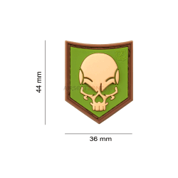 PATCH CAUCIUC - SOF SKULL - GREEN