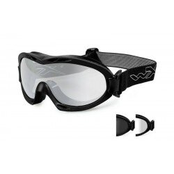 OCHELARI TACTICI CU PROTECTIE BALISTICA MODEL NERVE  GREY/CLEAR - MATTE BLACK FRAME