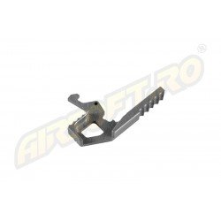 RETRO ARMS CNC EXTENDED CHARGING HANDLE AR15 - A - SILVER