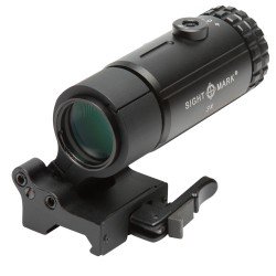 MAGNIFIER WITH LQD FLIP TO SIDE MOUNT - T-3 - BLACK