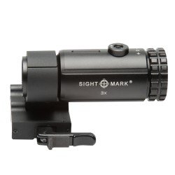 MAGNIFIER WITH LQD FLIP TO SIDE MOUNT - T-3 - BLACK