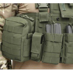 WARRIOR ASSAULT SYSTEMS SINGLE PISTOL DIRECT ACTION 9mm POUCH - OD GREEN