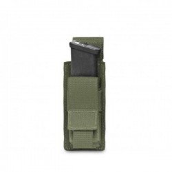 WARRIOR ASSAULT SYSTEMS SINGLE PISTOL DIRECT ACTION 9mm POUCH - OD GREEN