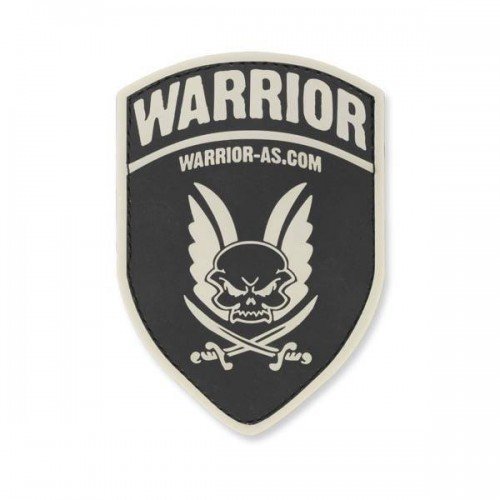 WARRIOR ASSAULT SYSTEMS PATCH RUBBER LOGO SHIELD - BLACK